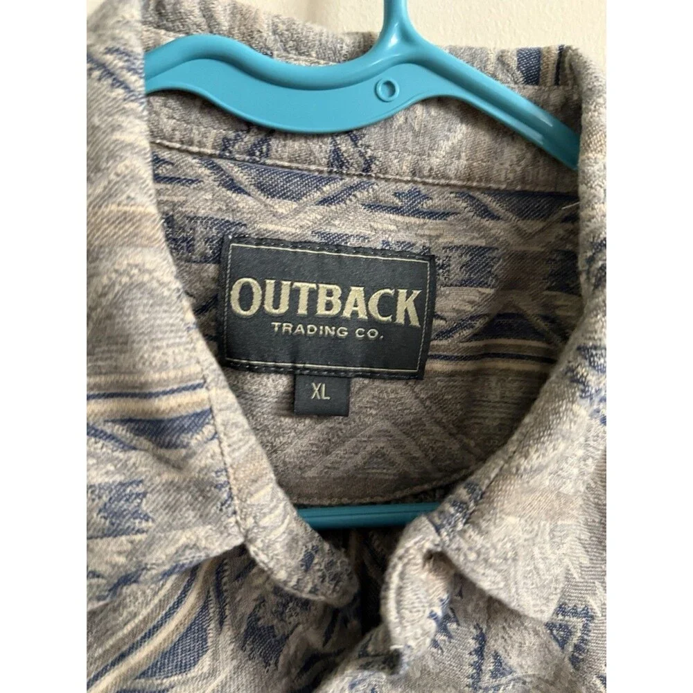 Outback‎ Trading Co Men's Lucas Long Sleeve Performance Shirt Grey XL - Picture 6 of 10